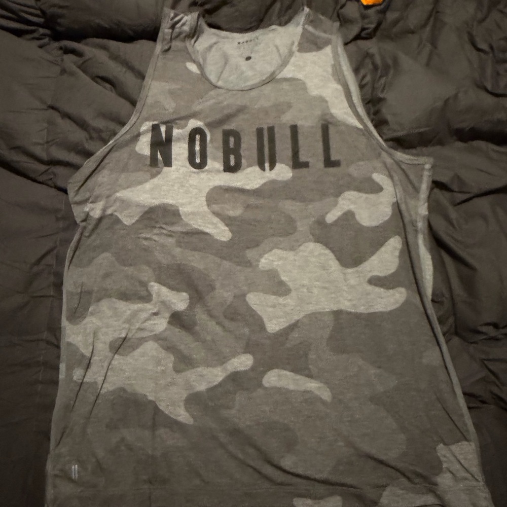 NOBULL gray camo tank top